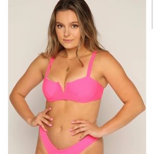 Pink Bikini Top S NWOT